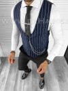 Vesta barbati eleganta slim fit bleumarin B8096 76-4 E/ 133-5