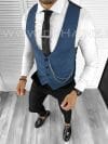 Vesta barbati eleganta slim fit bleumarin B8126 133-5 E