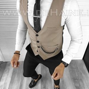 Vesta barbati eleganta slim fit maro B8134 140-6 E/131-5
