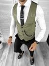 Vesta barbati eleganta slim fit verde B8140 75-4 E