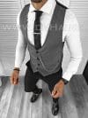 Vesta barbati eleganta slim fit gri B8143 E 142-6