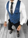 Vesta barbati eleganta slim fit bleumarin B8159 76-4 E