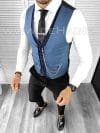 Vesta barbati eleganta slim fit bleu B8176 132-5 e