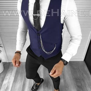 Vesta barbati eleganta slim fit mov B8179 142-6 E