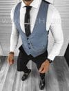 Vesta barbati eleganta slim fit bleu B8185 140-6 E
