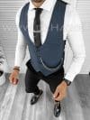 Vesta barbati eleganta slim fit bleumarin B8189 142-6 E