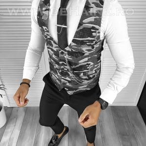 Vesta barbati slim fit camuflaj B8242 76-4 E