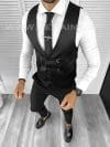 Vesta barbati slim fit neagra B8256 131-5 E