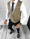 Vesta barbati slim fit maro B8260 142-6 E