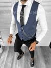 Vesta barbati slim fit albastra B8265 132-5 e
