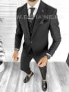Costum barbati slim fit negru B8291 12-5.1