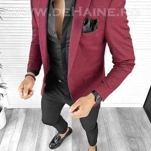 Sacou barbati slim fit grena B8339 78-2 E 74-3