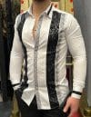 Camasa barbati alba slim fit pentru evenimente B8370 O4-5.2