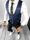 Vesta barbati eleganta slim fit bleumarin B8924 M4-4