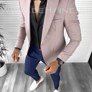 Sacou barbati slim fit roz B8566 E 79-2