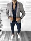 Sacou barbati in carouri slim fit B4976 85-3 E