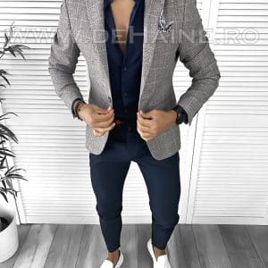 Sacou barbati in carouri slim fit B4976 85-3 E