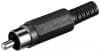 Mufa RCA tata cu protectie pentru cablu negru, Goobay G11277