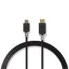 Cablu USB 2.0 type C la micro USB-B T-T 1m Negru, Nedis CCBP60750AT10