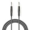 Cablu audio jack stereo 6.35mm T-T 1.5m Gri, Nedis COTH23020GY15