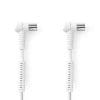 Cablu antena coaxial unghi 90 grade T-M 1.5m Alb, Nedis CSGP40120WT15