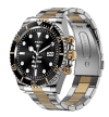 Ceas SmartWatch barbati curea cu dunga aurie