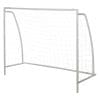 HOMCOM 3 in 1 Poarta de fotbal Poarta de tragere pentru Adulti si Copii cu plasa Tedoron, din metal, Oxford, Alb, 180x62x121 cm