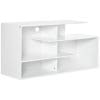 Comoda HOMCOM pentru TV de 32″-55″ cu rafturi deschise din MDF pentru living si dormitor, 120x40x60cm, Alb | Aosom RO