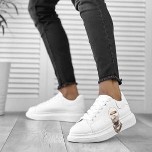 Adidasi barbati casual albi FCL8071 A14-3