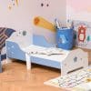 HomCom pat copii +3 ani, cu protectii laterale, 143x74x59cm | AOSOM RO
