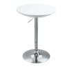 Masa rotunda de bar cu plan rotativ HOMCOM, inaltime reglabila cu maneta cu gaz si baza din otel, Φ61×76-97cm, alb | Aosom RO