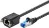 Cablu prelungitor RJ 45 CAT 6A S/FTP (PiMF) 2m Negru, Goobay 77578
