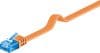 Cablu de retea RJ45 CAT 6A flat UTP 0.5m Orange, Goobay 96299