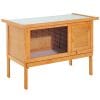 PawHut cusca exterior, pentru iepuri, din lemn, 90x45x65cm | Aosom Ro