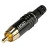 Conector de lipit metalic RCA tata, HICON HI-CM06-NTL