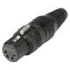 Conector de lipit XLR 4 pini mama, Hicon HI-X4CF-G