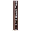 Biblioteca tip coloana cu 12 etajere, din MDF, sustine maxim 15kg 21x20x175cm, maro HOMCOM | Aosom RO