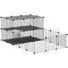 PawHut cusca metalica modulara animale mici, 175x105x70cm | AOSOM RO