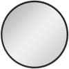 HOMCOM Oglinda de Perete cu Φ60.2cm Baie, Rotunda cu Cadru din Aluminiu, Oglinda cu Tehnologie Float in 5 Straturi pentru Decorarea Interioara