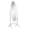 HomCom oglinda reglabila cu suport, 47.5×45.5×154.5cm, alba | Aosom Ro