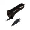 Incarcator auto cu 1 x USB + cablu micro USB-B Negru, Swissten