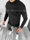 Hanorac barbati slim fit negru K156 Y13-3