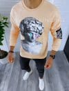 Bluza barbati portocalie slim fit K404 108-4