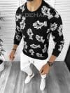 Bluza barbati cu imprimeu neagra K410 E 54-5/123-4