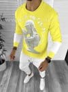Bluza barbati galbena vatuita slim fit K411 O3-4.2/ e 110-4/122-5