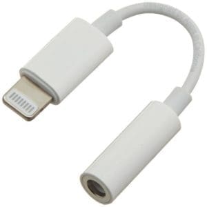 Adaptor audio iPhone Lightning MFI la jack 3.5mm T-M 10cm Alb, KIPOD51