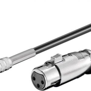 Cablu jack mono 6.35mm la XLR T-M 6m Negru, KJACKXLR01