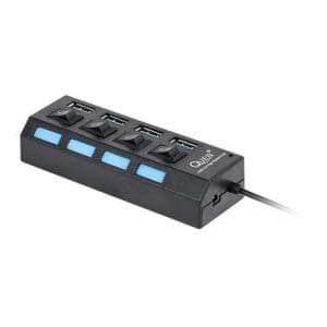 HUB USB 3.0 cu 4 porturi USB-A switch ON/OFF, KOM0940