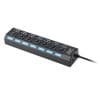 HUB USB 3.0 cu 7 porturi USB-A switch ON/OFF, KOM0941