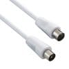 Cablu antena coaxial alb T-M 75 Ohm 1m, ktmf01